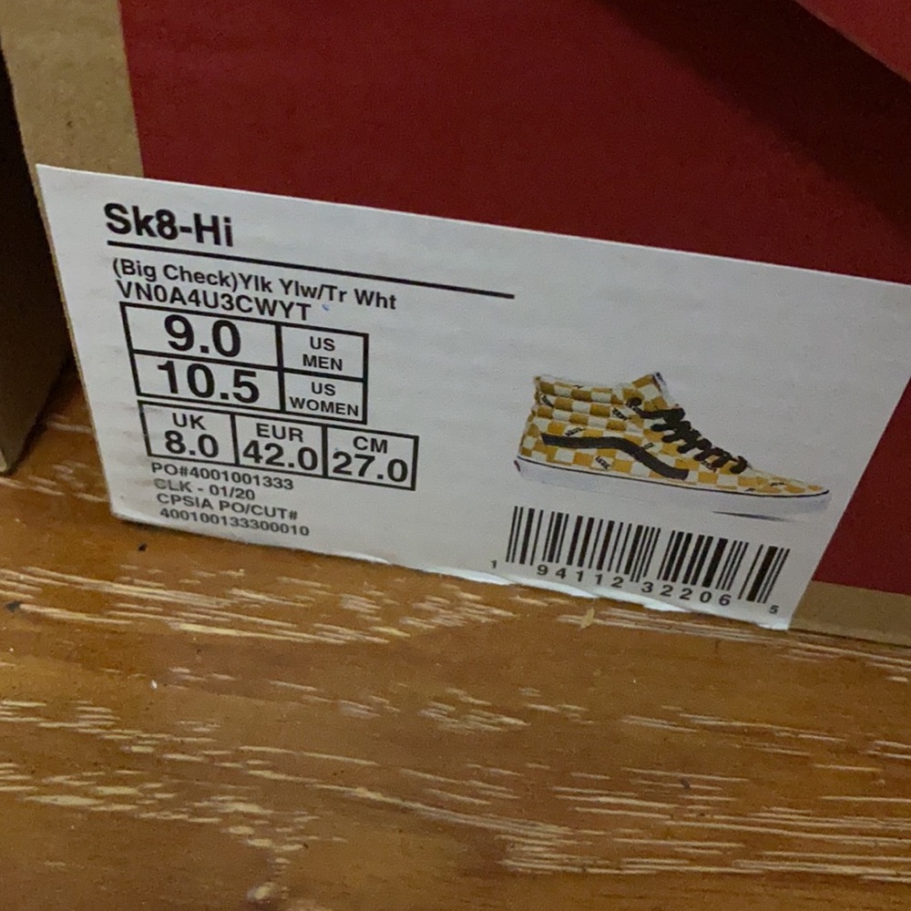 Last one✨BIG CHECK SK8-HI Vans shoes - Picture 9 of 9